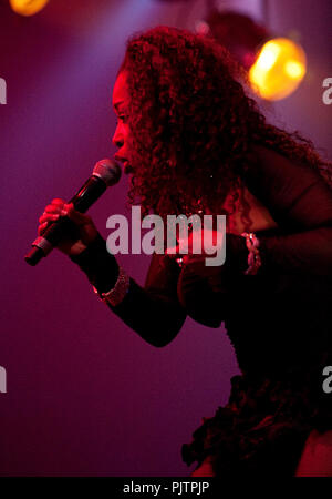 Eurodance band Snap at the Back To The 90's event in the Sportpaleis of Antwerp (Belgium, 04/04/2010) Stock Photo