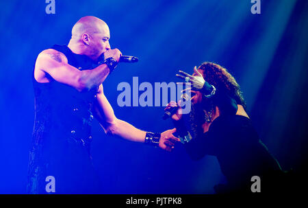 Eurodance band Snap at the Back To The 90's event in the Sportpaleis of Antwerp (Belgium, 04/04/2010) Stock Photo