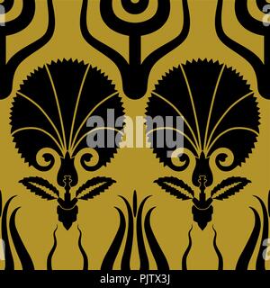 Ottoman carnation and tulip textile design Stock Vector