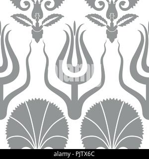 Ottoman carnation and tulip textile design Stock Vector