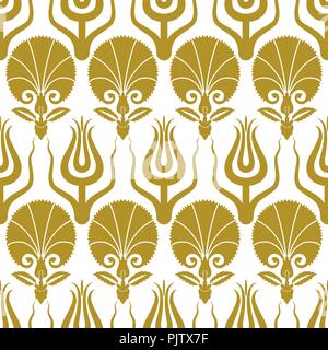 Ottoman carnation and tulip textile design Stock Vector
