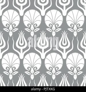 Ottoman carnation and tulip textile design Stock Vector