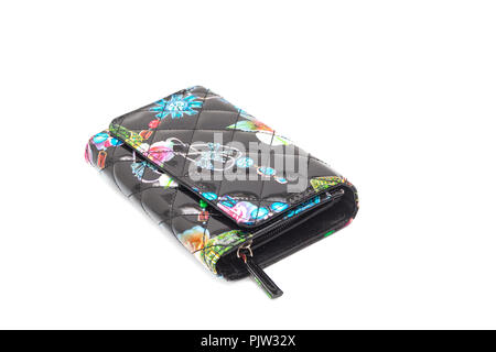 wallet on white background, isolated subject, photo studio Stock Photo