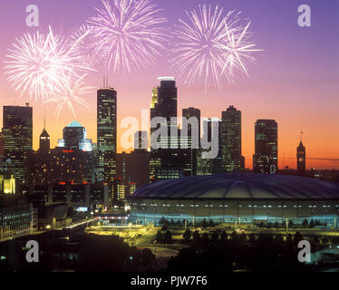 1992 HISTORICAL DOWNTOWN SKYLINE HUBERT HUMPHREY METRODOME MINNEAPOLIS ...