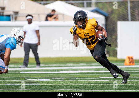 Daytona Beach, FL, USA. 8th Sep, 2018. Bethune Cookman Wildcats quarterback David Israel (2) during NCAA Football game between the VUL Dragons and Bethune Cookman Wildcats at Municipal Stadium in Daytona Beach, Fl. Romeo T Guzman/CSM/Alamy Live News Stock Photo