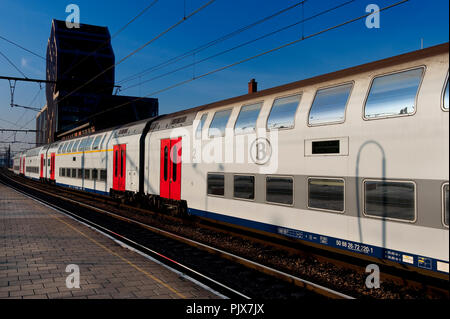 The Hasselt railway station (Belgium, 16/11/2011) Stock Photo