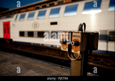 The Hasselt railway station (Belgium, 16/11/2011) Stock Photo