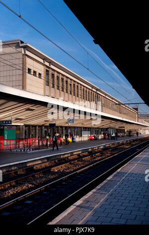 The Hasselt railway station (Belgium, 16/11/2011) Stock Photo