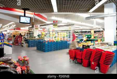 Interior of a Carrefour Hypermarket in Belgium Stock Photo - Alamy