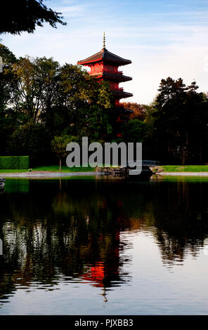 The Japanese Tower monument in Laeken, Brussels (Belgium, 30/04/2010) Stock Photo