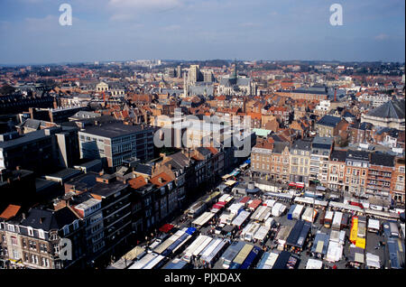 Panoramic view over Leuven (Belgium, 07/04/2006) Stock Photo