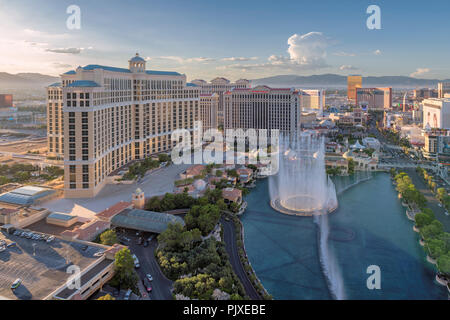 Las Vegas Strip Skyline at Sunset Editorial Stock Image - Image of aerial,  blackjack: 103470344