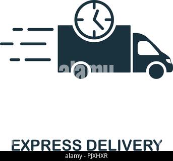 Express Delivery icon. Monochrome style design from logistics delivery collection. UI. Pixel perfect simple pictogram express delivery icon. Web desig Stock Vector