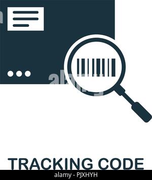 Tracking Code icon. Monochrome style design from logistics delivery collection. UI. Pixel perfect simple pictogram tracking code icon. Web design, app Stock Vector