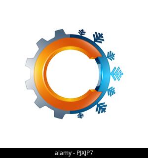 Air conditioning design arrow symbol for business Stock Vector