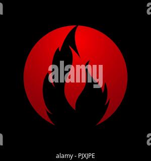 Flame logo fire icon. Fire flame logo design template. Vector Stock Vector
