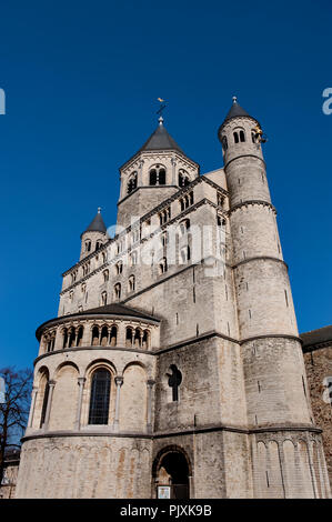 The Roman Collegiate Church of Saint Gertrude in Nivelles (Belgium, 02/03/2011) Stock Photo