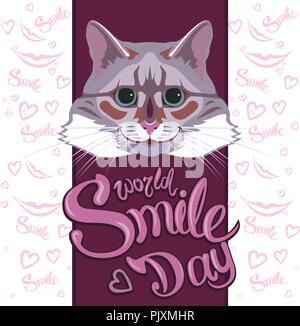 Vector illustration for World Smile Day Background. Stock Vector