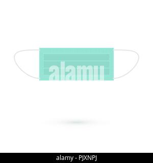 Flat Template of Medicine Mask. Vector illustration Stock Vector