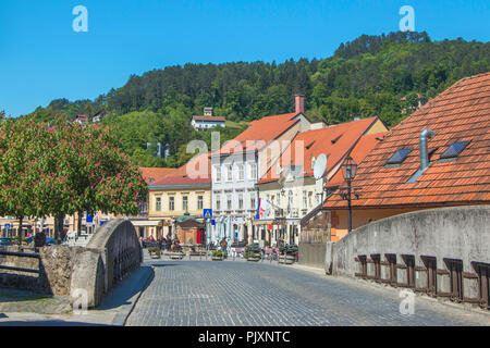 Old bridge in the center of town of Samobor, northern Croatia Stock Photo