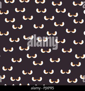 eyes monster halloween pattern background Stock Vector