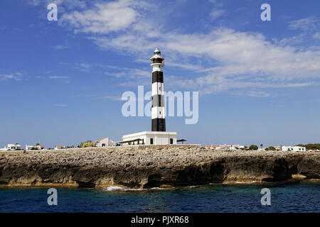 Lighthouse in Cap d'Artrutx, Menorca, Spain Stock Photo