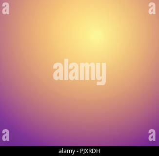 Orange, yellow, gold, purple blur gradient studio room. Vector, eps10. Stock Vector