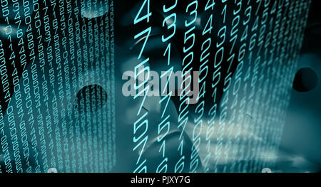 Cyber attack using new virus algorithm, future technology neural network Stock Photo