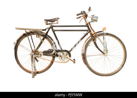 Retro bike,isolated on white background with clipping path. Stock Photo