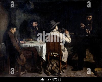 Gustave Courbet, After Dinner At Ornans, Painting, 1849 Stock Photo - Alamy