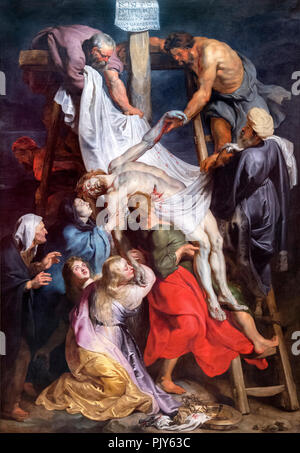 Descent from the Cross by Sir Peter Paul Rubens (c.1577-1640), oil on canvas, 1616/17 Stock Photo