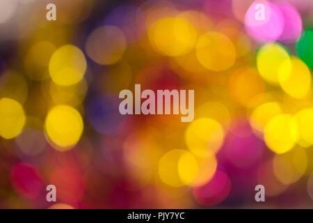 Abstract bokeh light. Christmas mood. Background for holidays. Space for text. Stock Photo