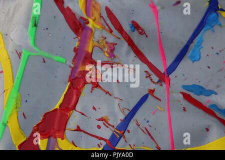 paint splatters on white background Stock Photo