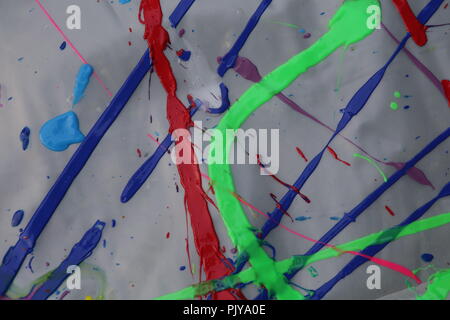 paint splatters on white background Stock Photo
