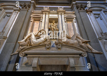 Tomb Of Lorenzo De Medici, Day Marble Sculpture By Michelangelo ...