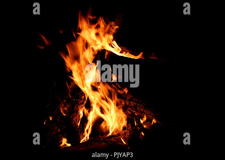 Abstract fiery background of red, yellow and orange flames of a bonfire ...