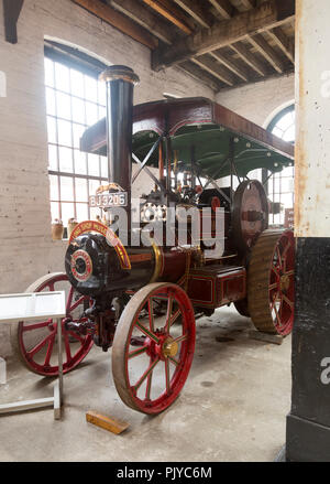 The Long Shop museum, Leiston, Suffolk, England, UK 'Princess Marina' type 4CD compound tractor steam engine 1907-1923 Stock Photo