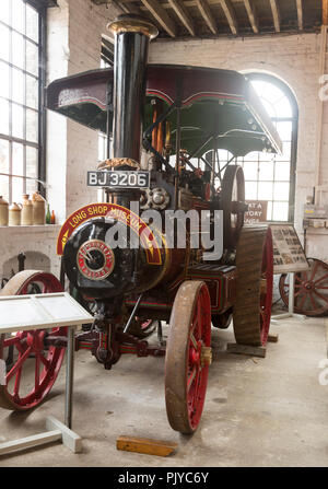 The Long Shop museum, Leiston, Suffolk, England, UK 'Princess Marina' type 4CD compound tractor steam engine 1907-1923 Stock Photo