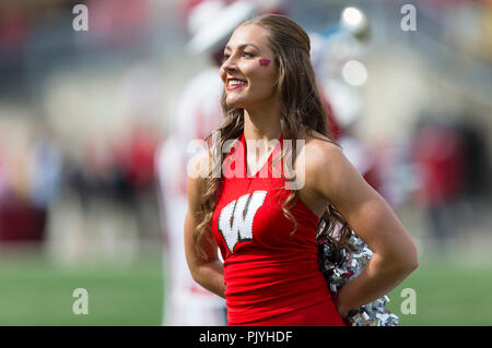 Madison, WI, USA. 8th Sep, 2018. Wisconsin Badger head coach Paul ...