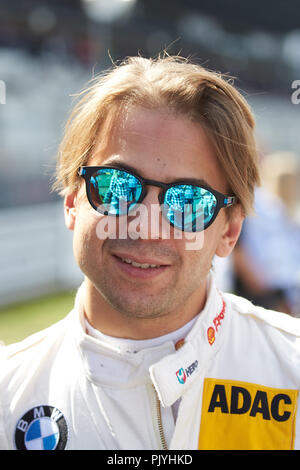 Nuerburg, Germany. 09th Sep, 2018. German Touring Car Masters (DTM) at the Nuerburgring, 2nd race. BMW driver Augusto Farfus. Credit: Thomas Frey/dpa/Alamy Live News Stock Photo