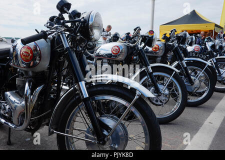 Brighton, UK. 9th September , 2018The annual Ace Cafe Brighton Burn Up where bikers gather at the Ace Cafe in North London and travel to brighton. Andrew Steven Graham/Alamy Live News Stock Photo