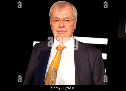 Monaco, Monte Carlo - September 09, 2018: RVS Monte Carlo with Dr. Torsten Jeworrek, member of the board of Munich Re during the press briefing. Les Rendez-Vous de Septembre, International Rendezvous of Insurers, Reinsurers, Brokers and Reinsurance Consult | usage worldwide Stock Photo