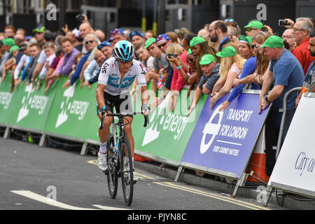 London, UK. 9th Sept 2018. Vasil Kiryienka of Team Sky during 2018 OVO Energy Tour of Britain - Stage Eight: The London Stage on Sunday, September 09, 2018, LONDON ENGLAND: Credit: Taka Wu/Alamy Live News Stock Photo