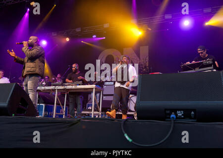 De La Soul performing on the Main Stage at the OnBlackheath Music Festival, Lewisham, London Stock Photo