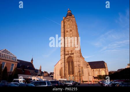 The gothic style St Walburga church in Oudenaarde (Belgium, 22/10/2011) Stock Photo