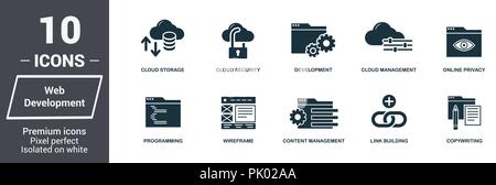 Insurance icons set. Premium quality symbol collection. Web Development icon set simple elements. Ready to use in web design, apps, software, print Stock Vector