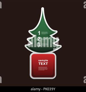 Colorful Speech Bubble Design with Christmas Tree in Freely Scalable and Editable Vector Format Stock Vector