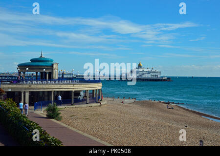 Eastbourne Bandstand, Eastbourne seafront, East Sussex, England, UK. Built circa 1935 Stock Photo