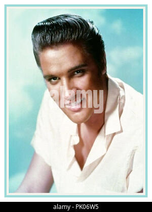ELVIS PRESLEY 1960’s vintage studio promotional colour portrait Stock Photo