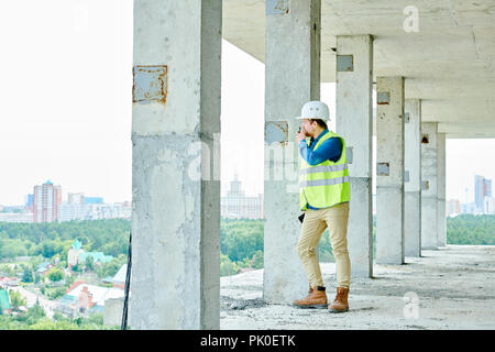 Managing construction process Stock Photo